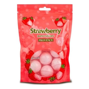 Šumivá bomba do koupele PROVENCE 6 ks jahoda