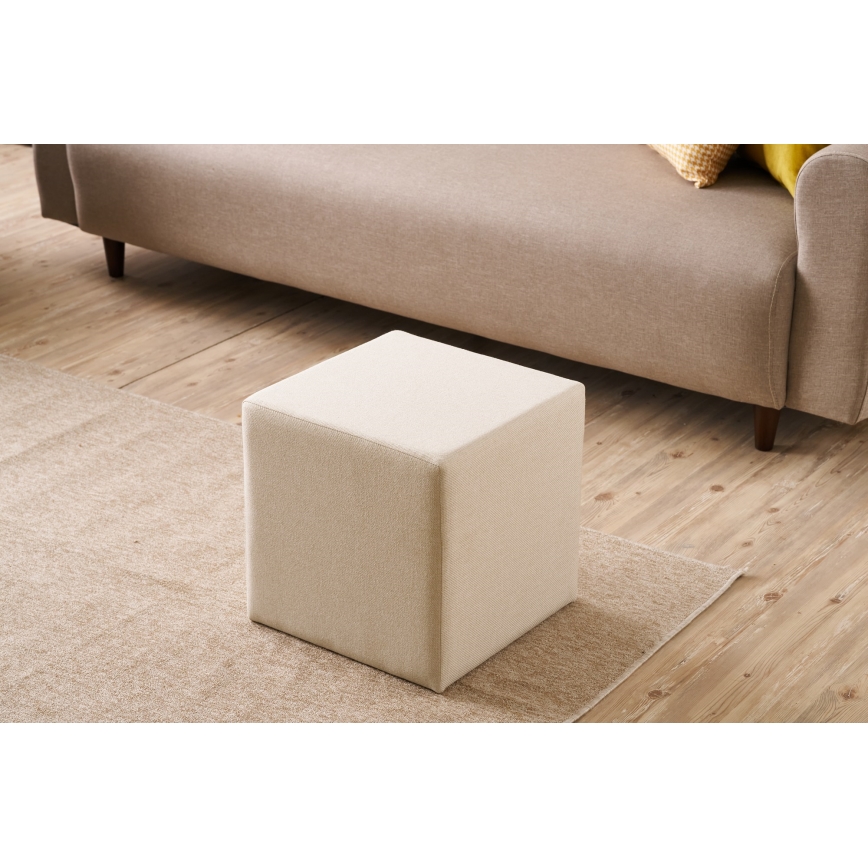 Taburet CUBI 40x40 cm krémová