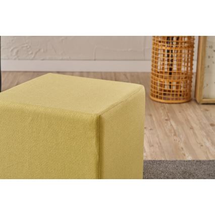 Taburet CUBI 40x40 cm žlutá