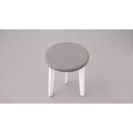 Taburet KUBE pr. 36 cm bílá/šedá