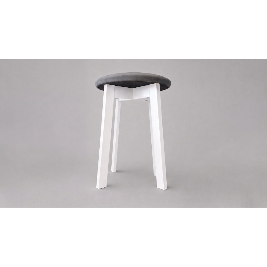Taburet KUBE pr. 36 cm bílá/šedá