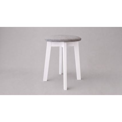 Taburet KUBE pr. 36 cm bílá/šedá