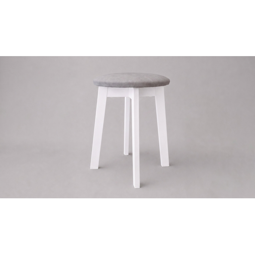 Taburet KUBE pr. 36 cm bílá/šedá