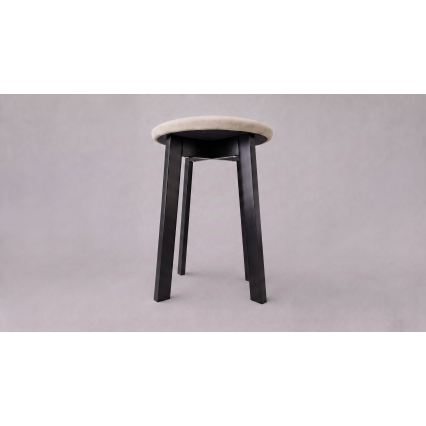 Taburet KUBE pr. 36 cm černá/béžová