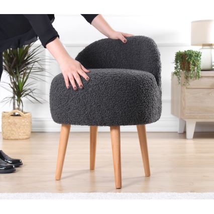 Taburet MIKI pr. 46 cm tmavě šedá