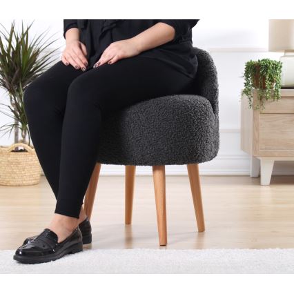 Taburet MIKI pr. 46 cm tmavě šedá