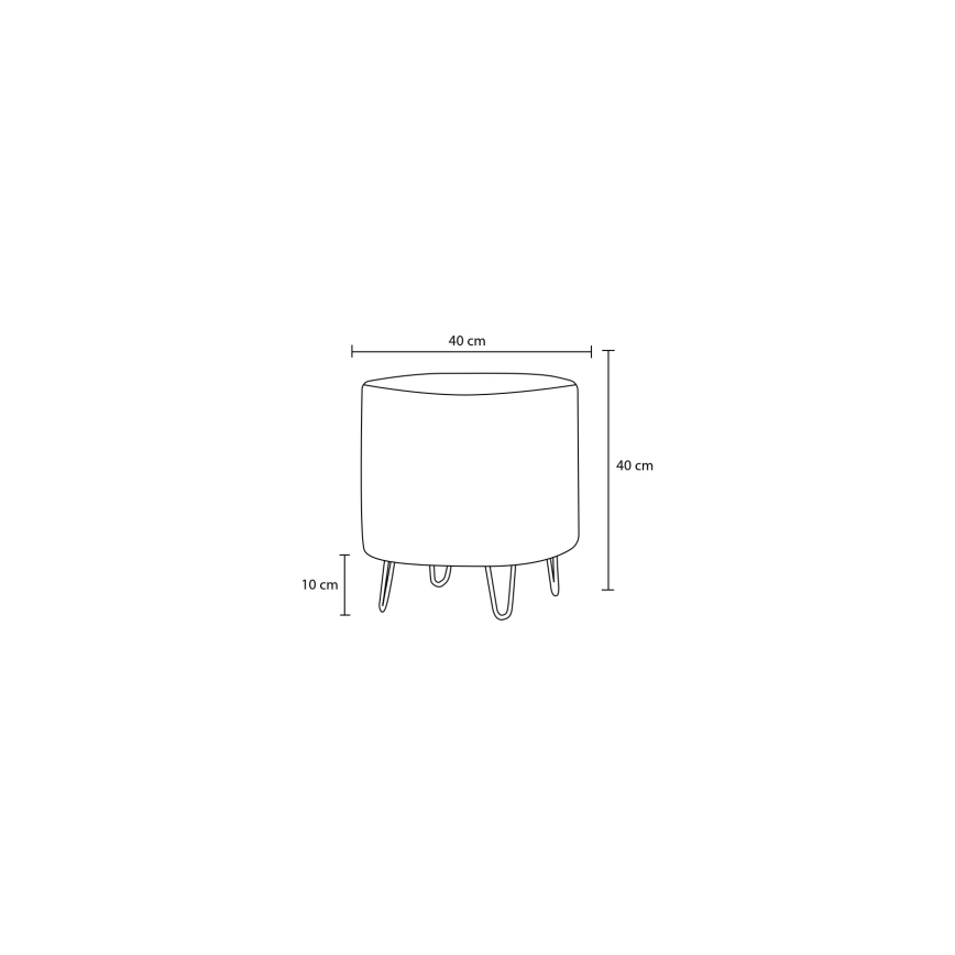 Taburet NANI pr. 40 cm antracit
