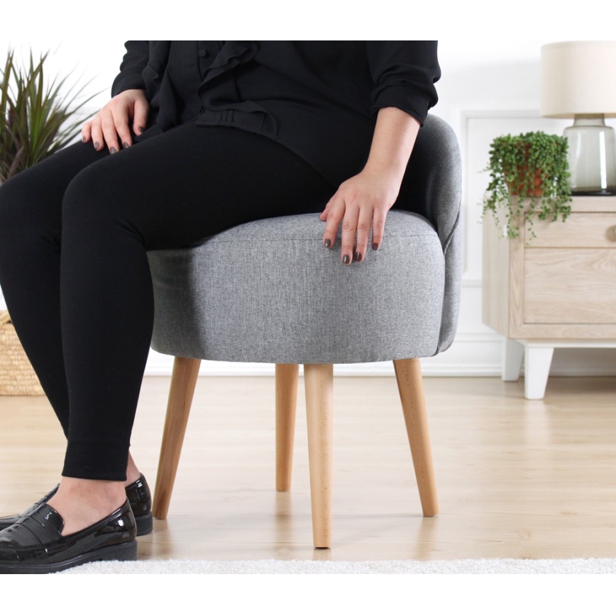 Taburet NIKI pr. 46 cm šedá