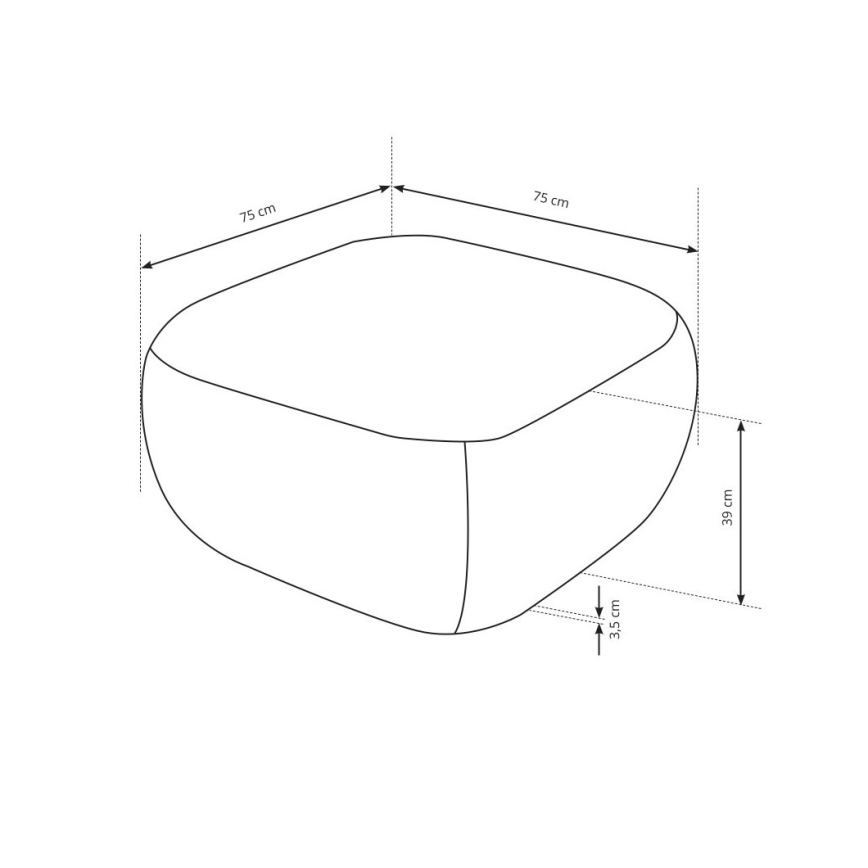 Taburet OLBIA 75x75 cm béžová