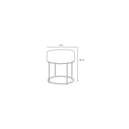 Taburet RELO pr. 40 cm modrá