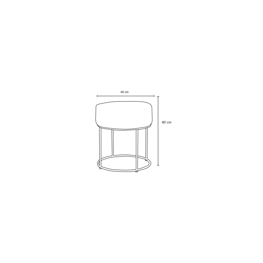 Taburet RELO pr. 40 cm modrá