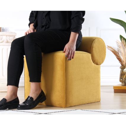 Taburet TIKI 47x45 cm žlutá