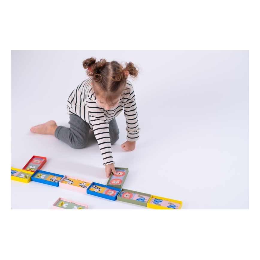 Taf Toys - Dětské domino 4v1 zvířátka