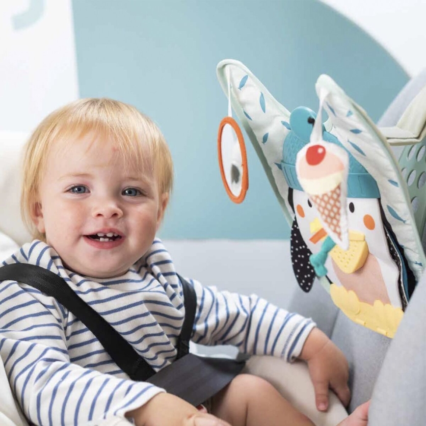 Taf Toys - Závěsný hudební pult do auta tučňák 3xAA