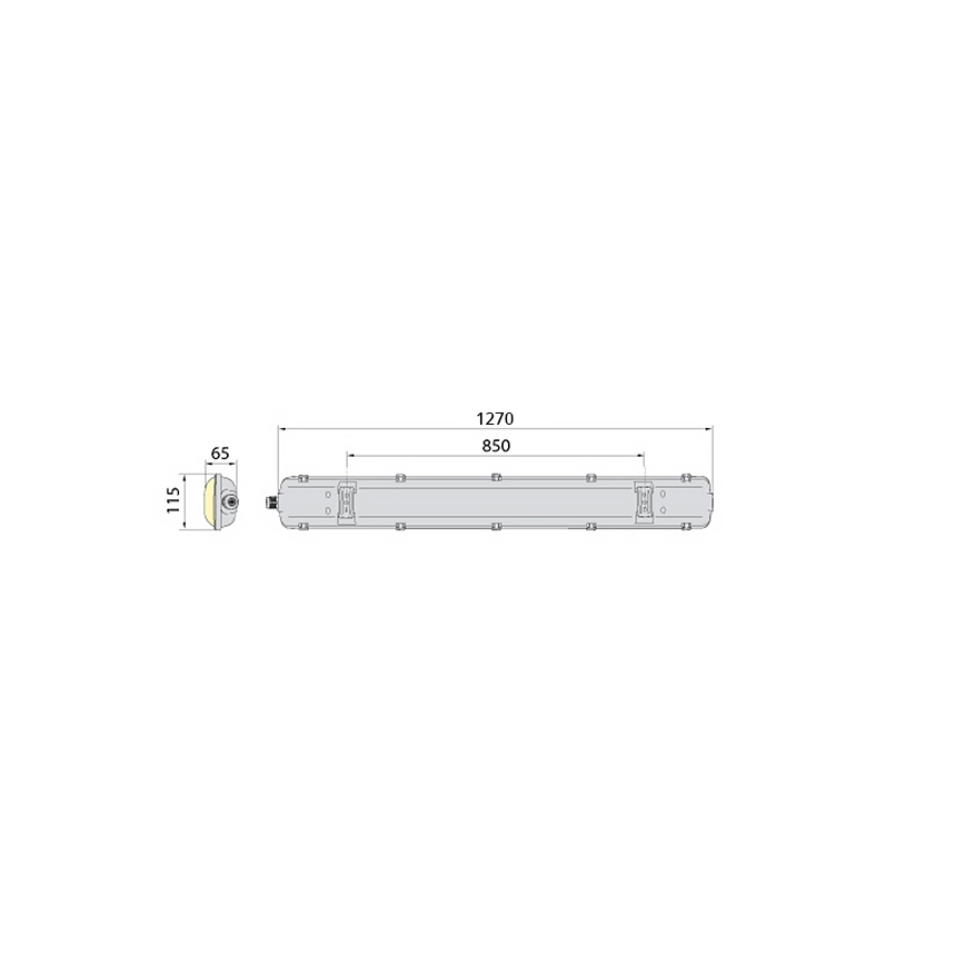 Technické zářivkové svítidlo 2xG13/18W/230V IP65 1270 mm