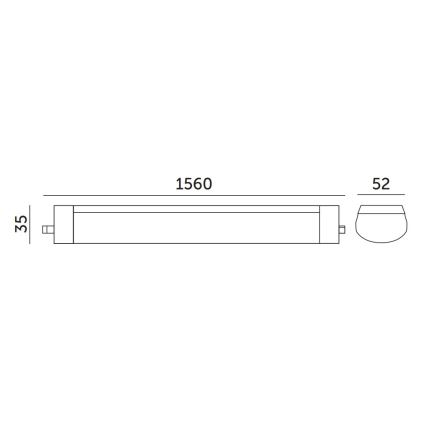 Technické zářivkové svítidlo LED/48W/230V IP65 4000K 156 cm