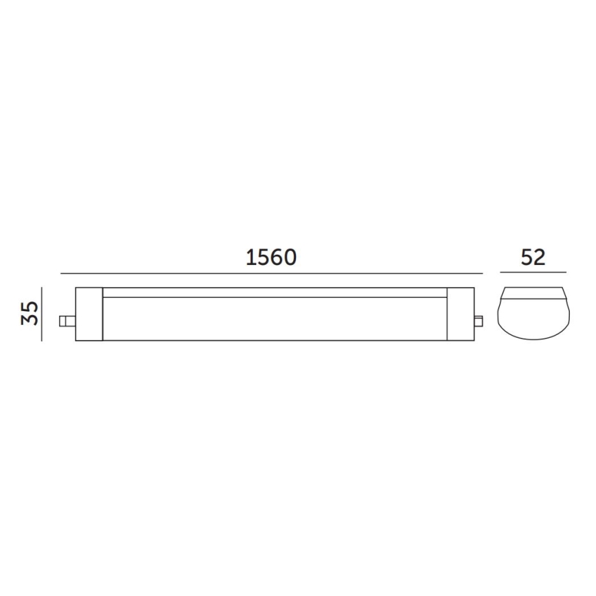 Technické zářivkové svítidlo LED/48W/230V IP65 4000K 156 cm