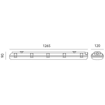 Technické zářivkové svítidlo T8 2xG13/18W/230V IP65