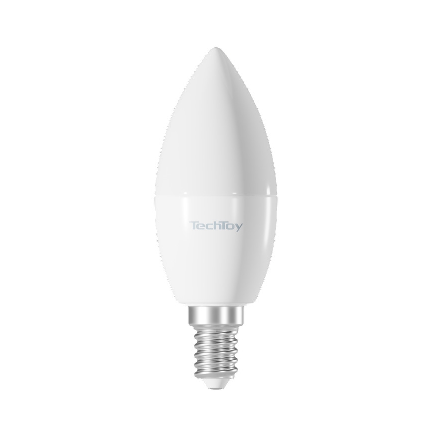TechToy - LED RGB Chytrá stmívatelná žárovka E14/4,4W/230V 2700-6500K Wi-Fi