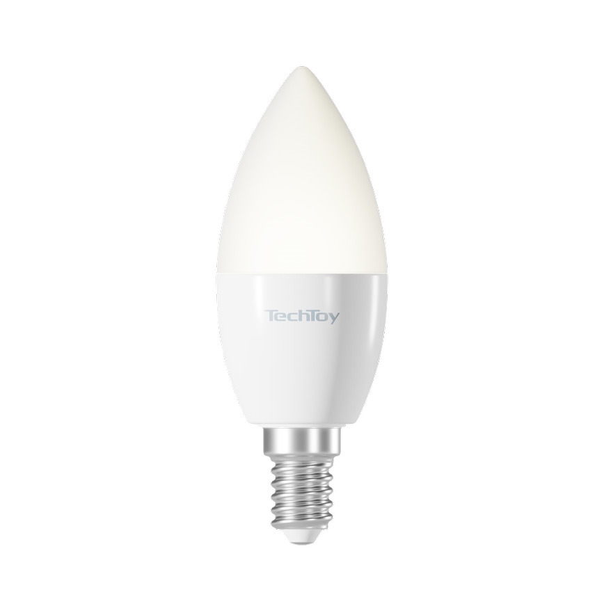 TechToy - LED RGB Chytrá stmívatelná žárovka E14/4,4W/230V 2700-6500K Wi-Fi
