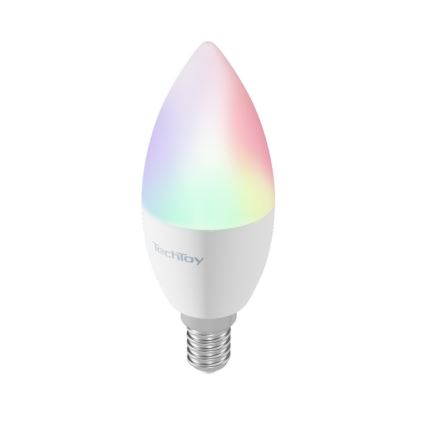 TechToy - LED RGB Chytrá stmívatelná žárovka E14/4,4W/230V 2700-6500K Wi-Fi