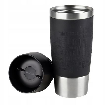 Tefal - Cestovní hrnek 360 ml TRAVEL MUG nerez/černá