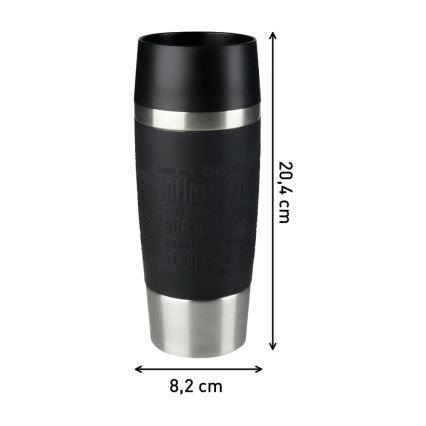 Tefal - Cestovní hrnek 360 ml TRAVEL MUG nerez/černá