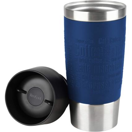 Tefal - Cestovní hrnek 360 ml TRAVEL MUG nerez/tmavě modrá