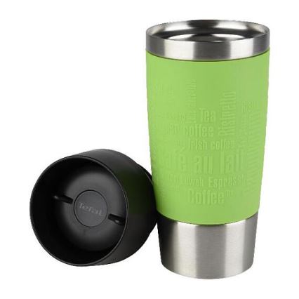 Tefal - Cestovní hrnek 360 ml TRAVEL MUG nerez/zelená