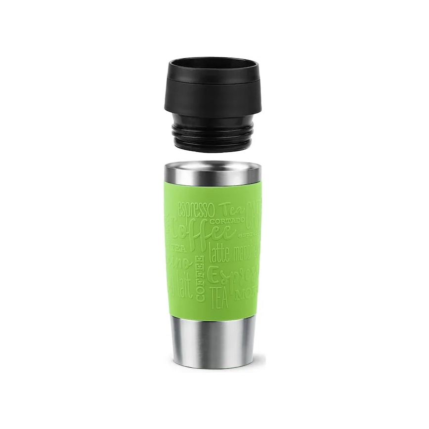 Tefal - Cestovní hrnek 360 ml TRAVEL MUG nerez/zelená