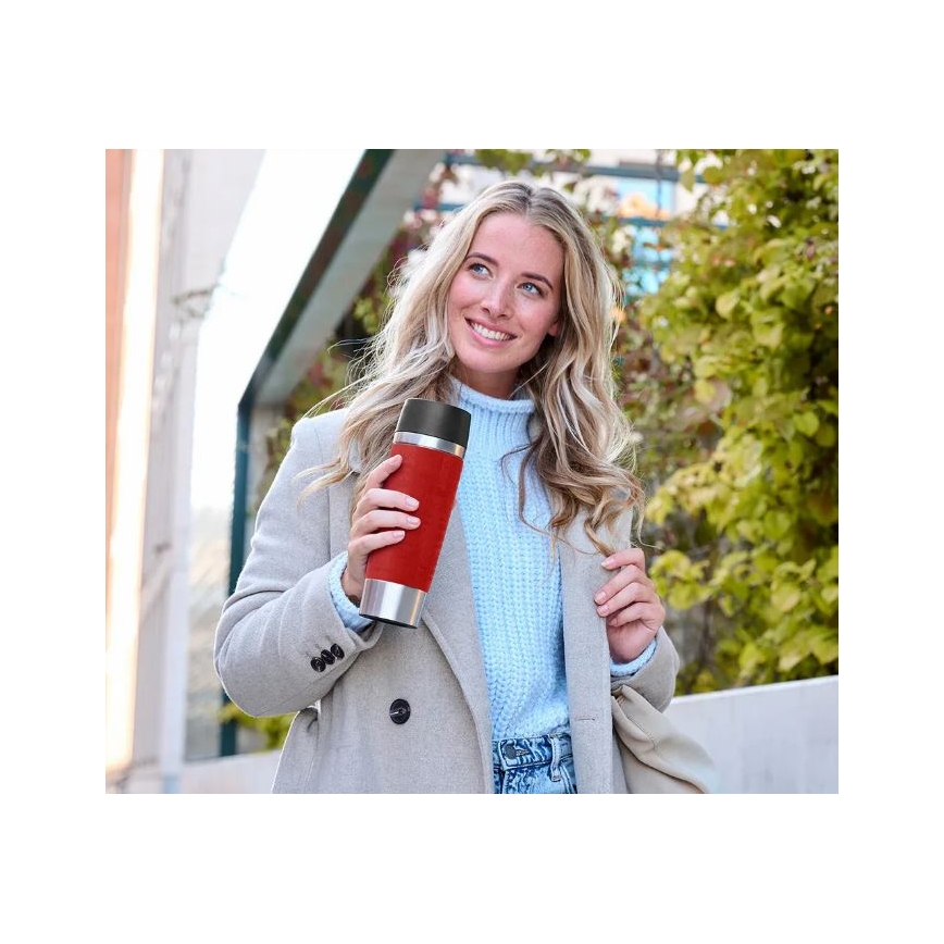 Tefal - Cestovní hrnek 500 ml TRAVEL MUG nerez/červená