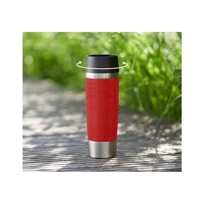 Tefal - Cestovní hrnek 500 ml TRAVEL MUG nerez/červená