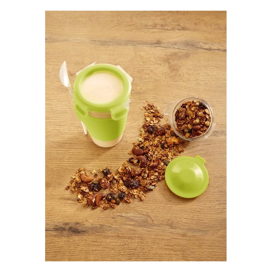 Tefal - Dóza na jogurt s lžičkou 0,45 l MASTER SEAL TO GO zelená
