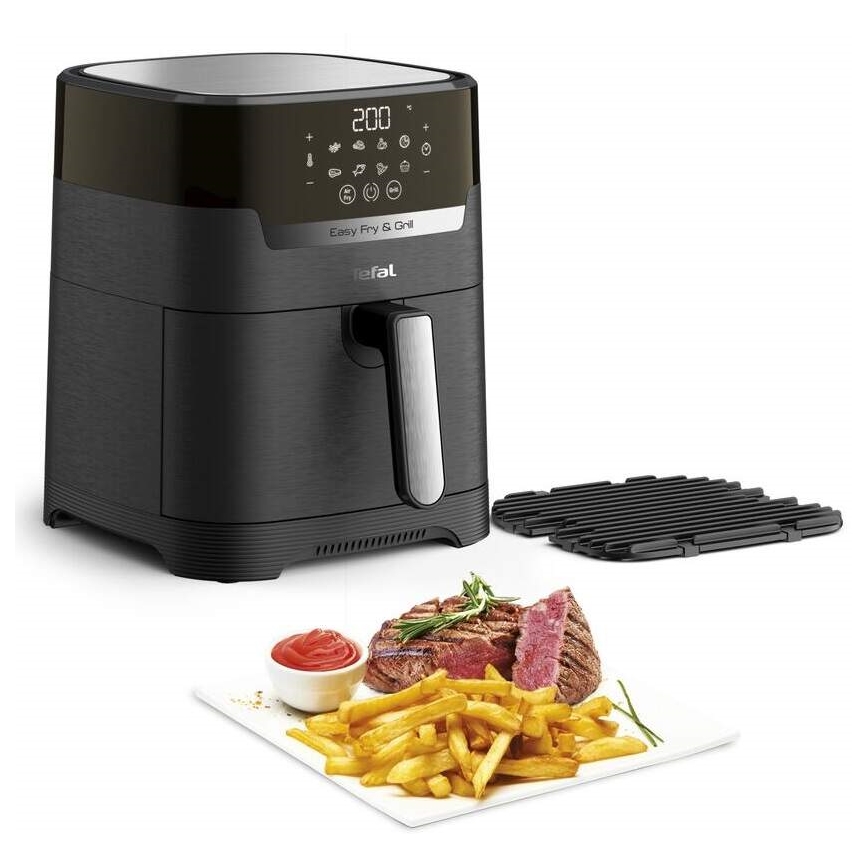 Tefal - Horkovzdušná fritéza 4,2 l EASY FRY&GRILL 2v1 1550W/230V černá