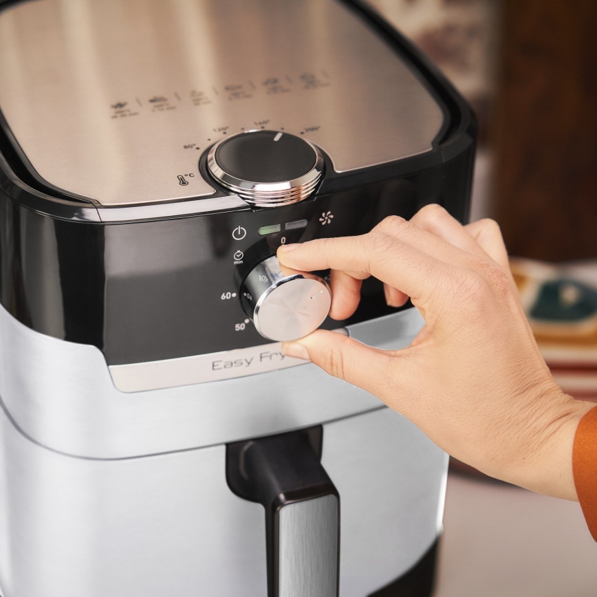 Tefal - Horkovzdušná fritéza 4,2 l EASY FRY&GRILL 2v1 1550W/230V nerez