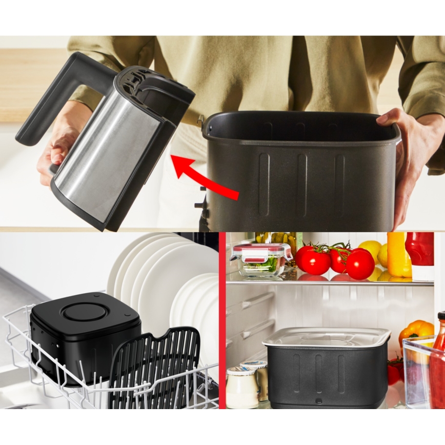 Tefal - Horkovzdušná fritéza 5 l EASY FRY SILENCE 10v1 1400-1670W/230V