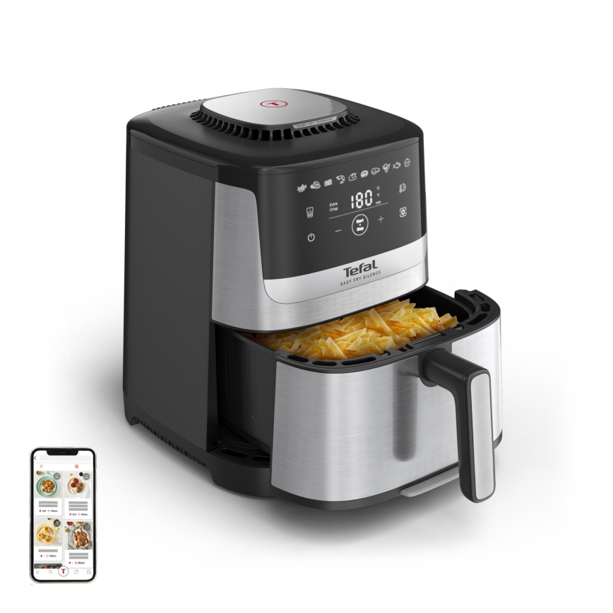 Tefal - Horkovzdušná fritéza 5 l EASY FRY SILENCE 10v1 1400-1670W/230V
