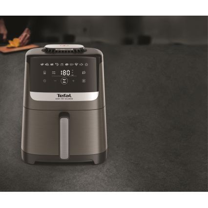 Tefal - Horkovzdušná fritéza 5 l EASY FRY SILENCE COAL 1400-1670W/230V