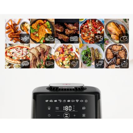 Tefal - Horkovzdušná fritéza 5 l EASY FRY SILENCE COAL 1400-1670W/230V