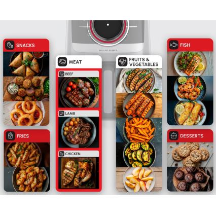 Tefal - Horkovzdušná fritéza 5 l EASY FRY SILENCE SMART 1400-1670W/230V