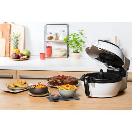 Tefal - Horkovzdušná fritéza ACTIFRY GENIUS DUAL MOTION 1,2l 1350W/230V bílá
