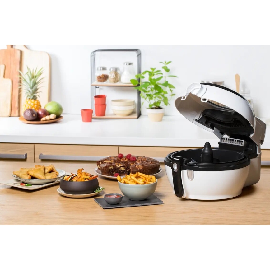 Tefal - Horkovzdušná fritéza ACTIFRY GENIUS DUAL MOTION 1,2l 1350W/230V bílá