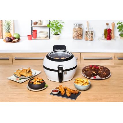 Tefal - Horkovzdušná fritéza ACTIFRY GENIUS DUAL MOTION 1,2l 1350W/230V bílá