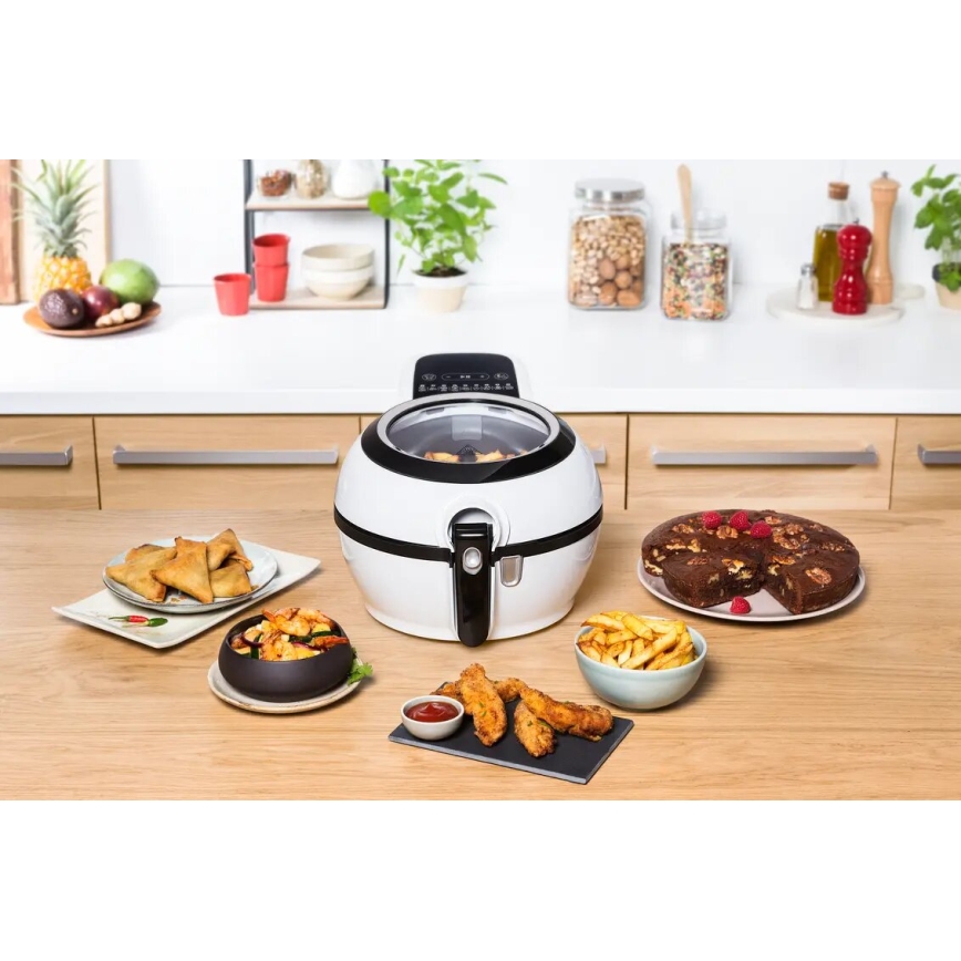 Tefal - Horkovzdušná fritéza ACTIFRY GENIUS DUAL MOTION 1,2l 1350W/230V bílá
