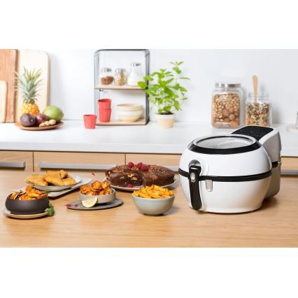 Tefal - Horkovzdušná fritéza ACTIFRY GENIUS DUAL MOTION 1,2l 1350W/230V bílá