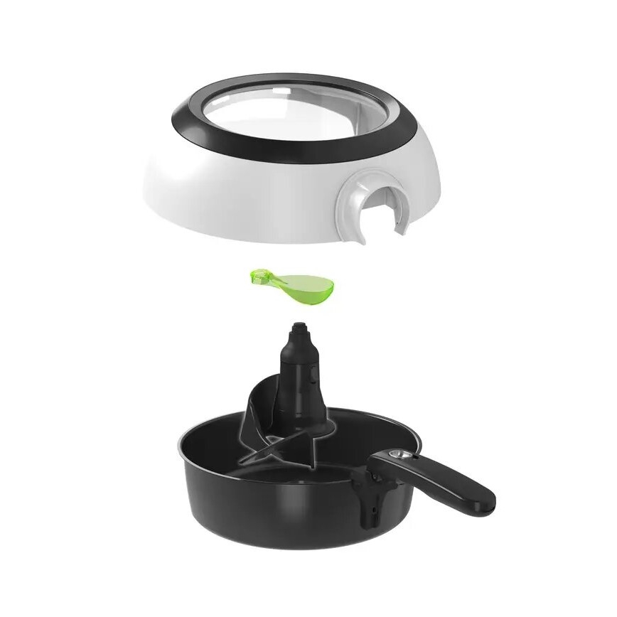 Tefal - Horkovzdušná fritéza ACTIFRY GENIUS DUAL MOTION 1,2l 1350W/230V bílá