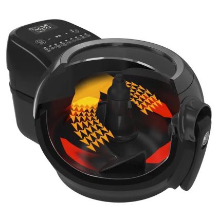 Tefal - Horkovzdušná fritéza ACTIFRY GENIUS DUAL MOTION 1,2l 1350W/230V černá