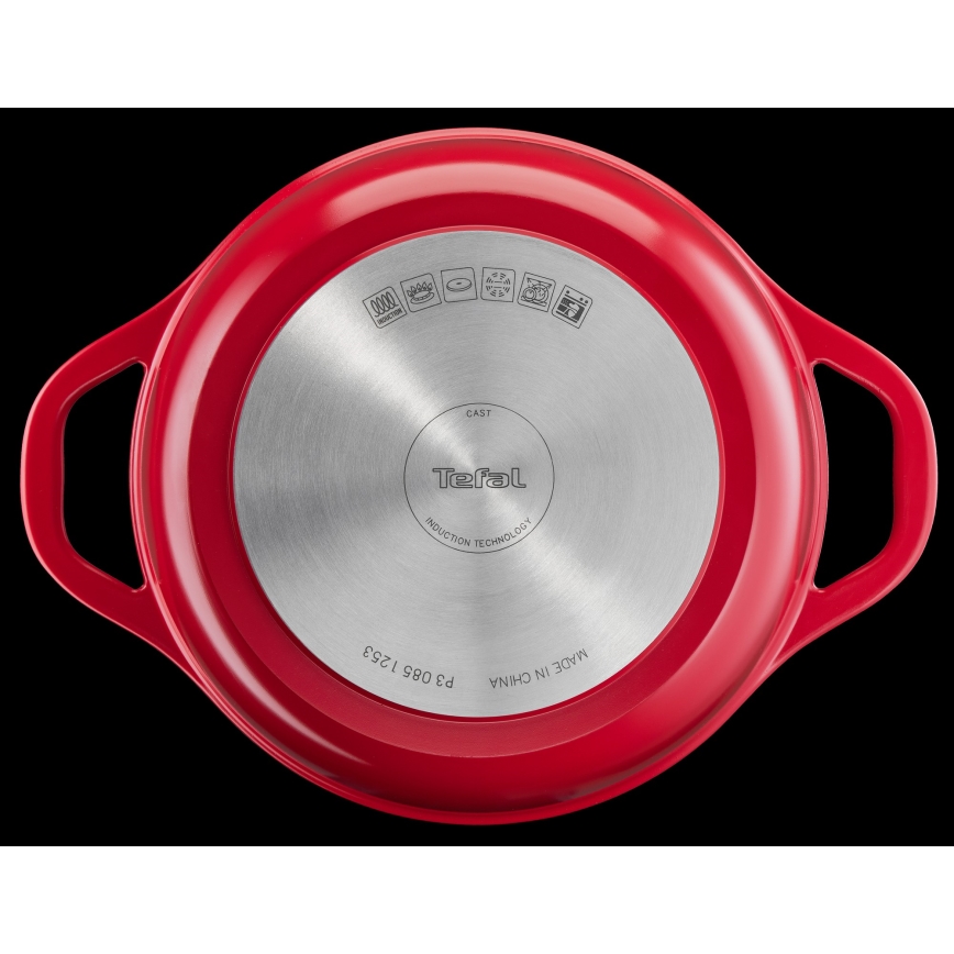 Tefal - Kastrol s poklicí 24 cm AIR červená