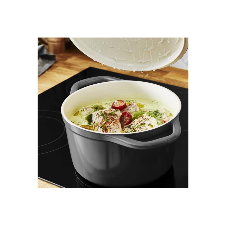 Tefal - Kastrol s poklicí AIR 20 cm antracit
