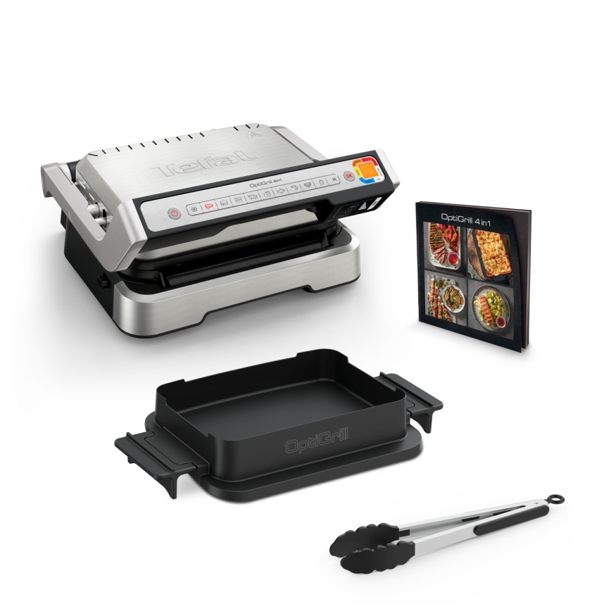 Tefal - Kontaktní gril OPTIGRILL 2100W/230V matný chrom